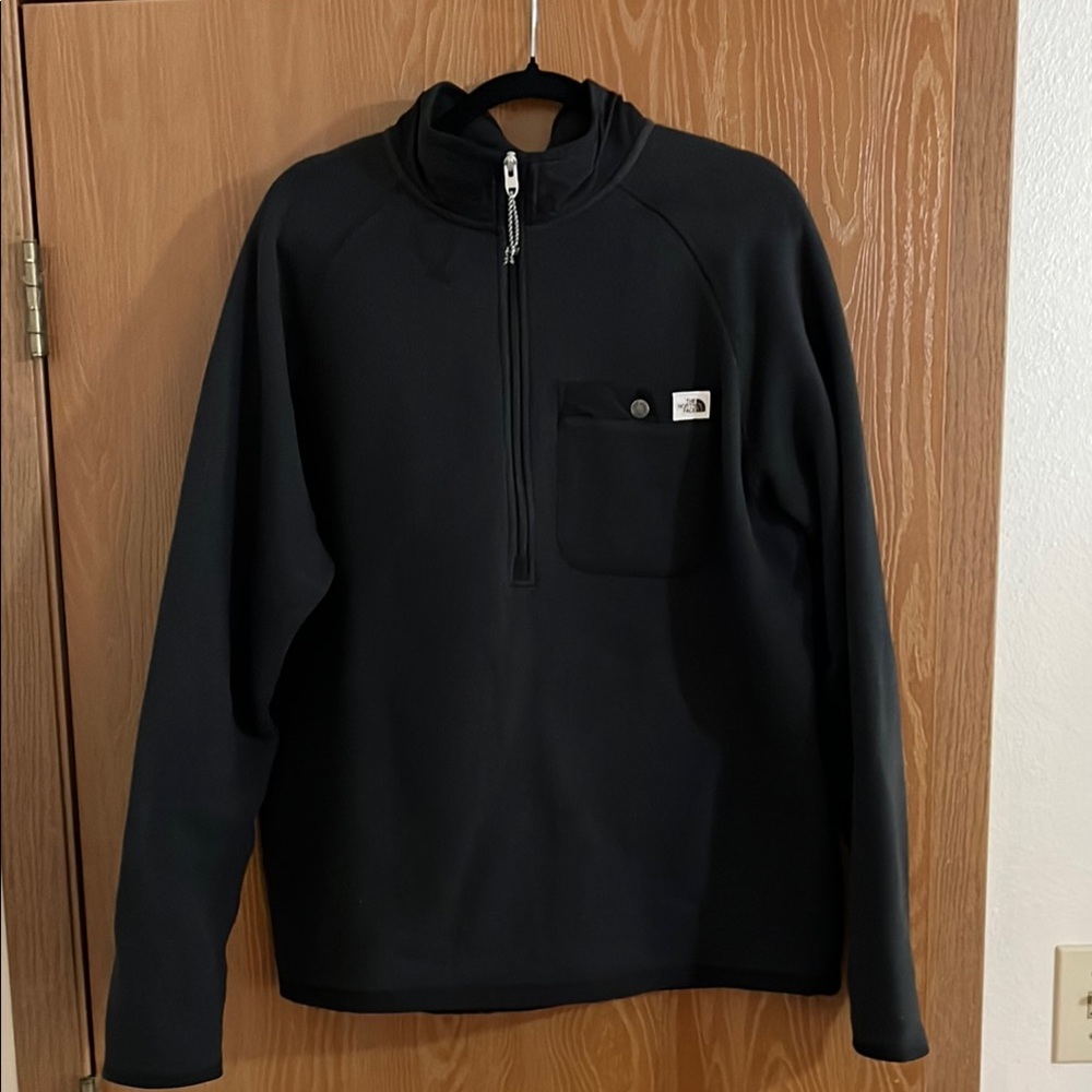 Mens Large The North Face Black Fleece Pullover